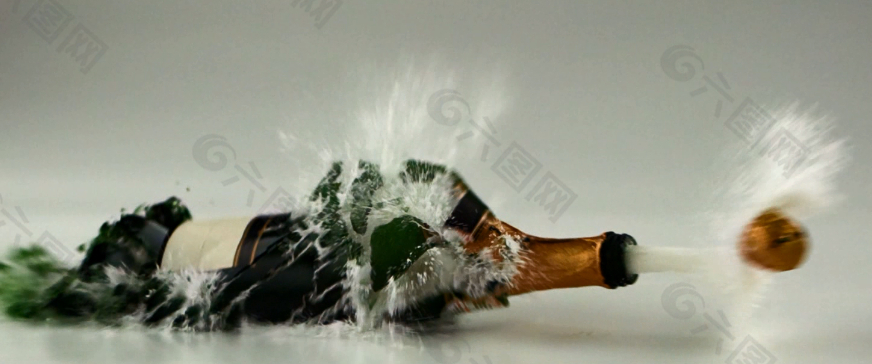 高清视频素材破碎的酒瓶