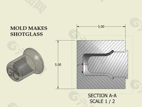 冰shotglass模具