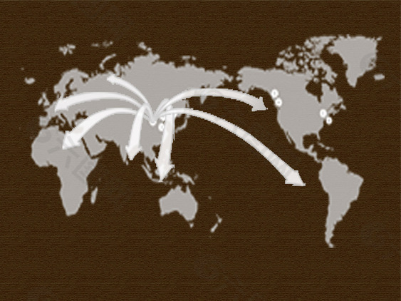 商务项目汇报PPT—世界地图