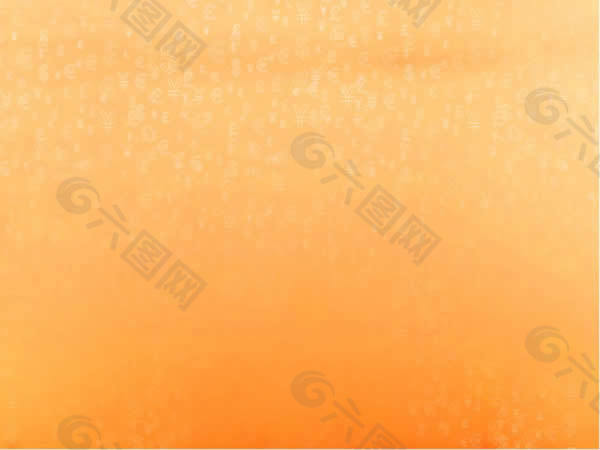 特殊符号橙色背景ppt模板