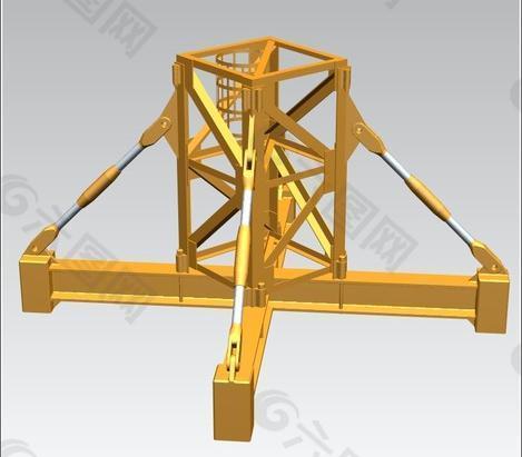 塔式起重机起重机体段地基—