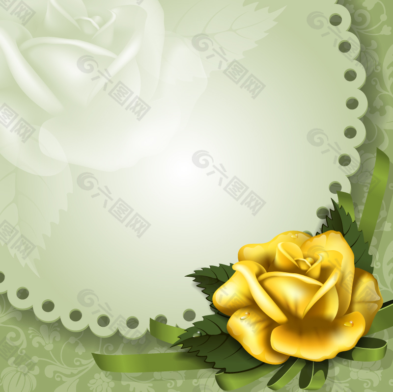 金色玫瑰装饰边框