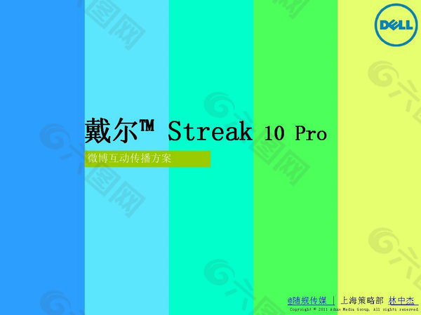 戴尔电脑微博营销PPT模板