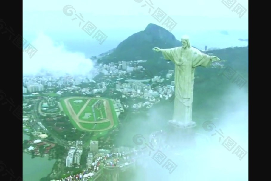巴西雕像世界风光视频素材下载