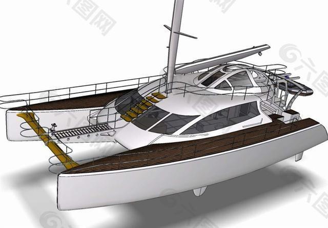 20m双体船模型文件