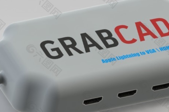 抓斗CAD iPhone信号转换器（苹果闪电连接器HDMI VGA USB）
