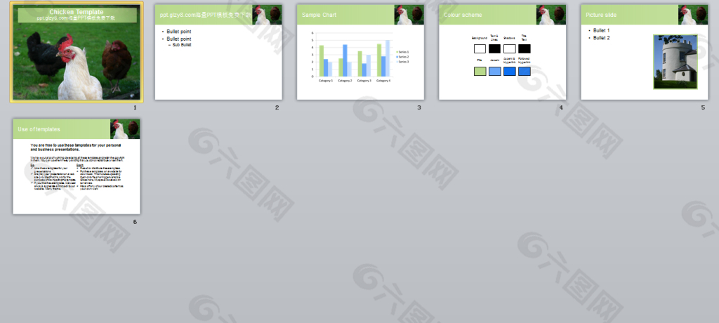 鸡养殖PPT模板