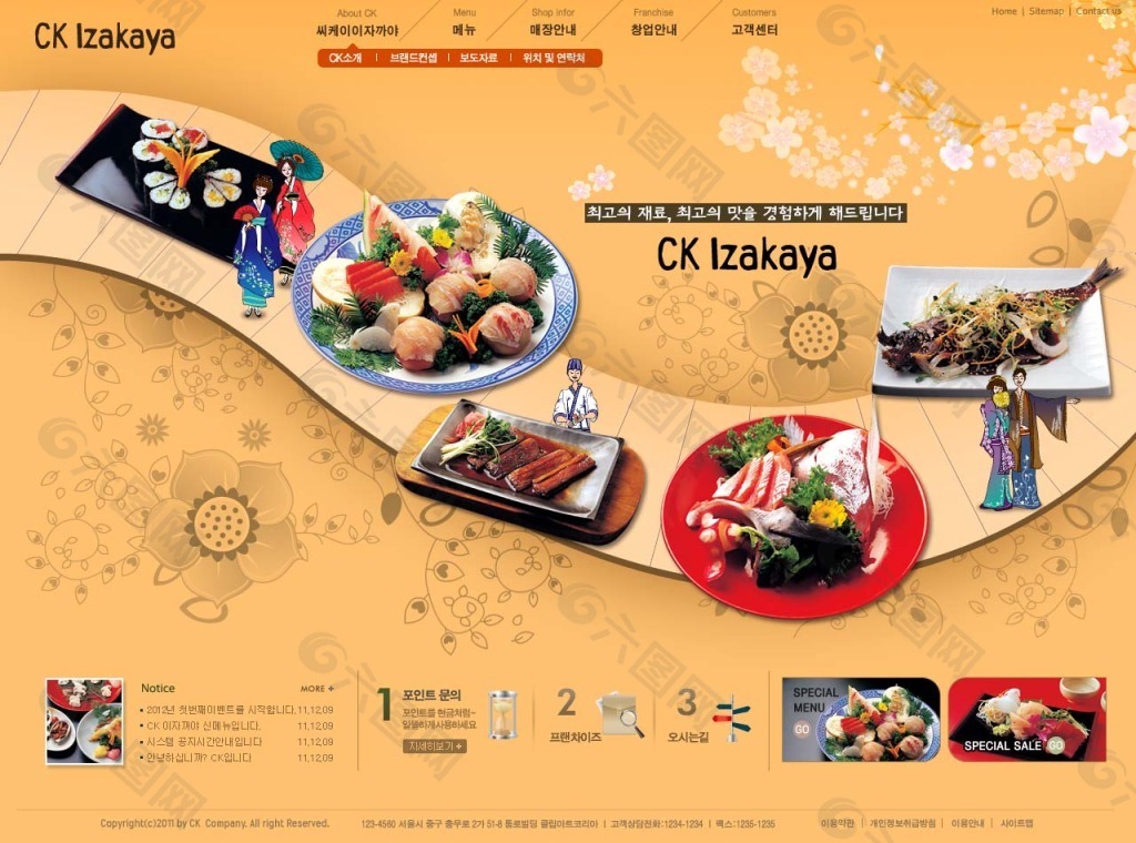 美食网站模板