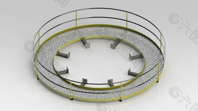 passarela圆形电磁estrutura metalica /走秀的圆形金属结构