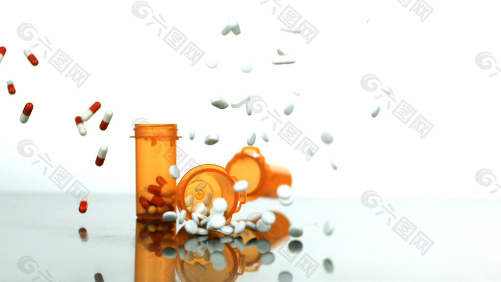 药瓶和药片