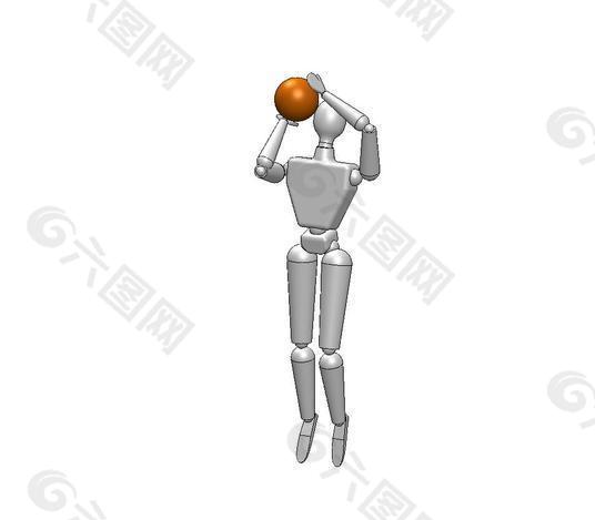 仿人机器人虚拟篮球