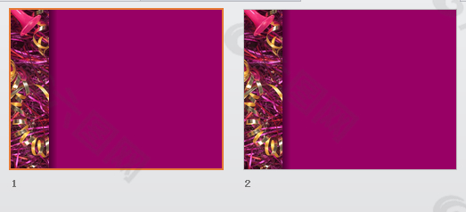 紫红金丝带节日模板