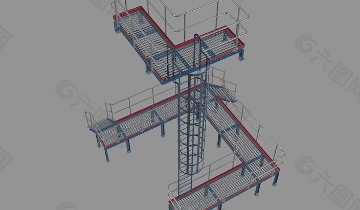 结构钢爬梯平台
