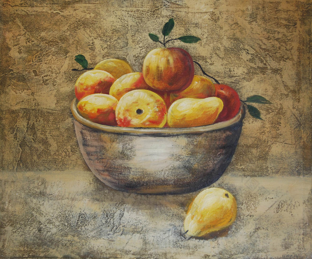 水果展示油画