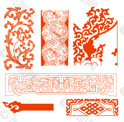 中国传统纹样矢量图
