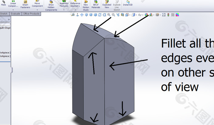 用装配圆角的问题（SolidWorks）