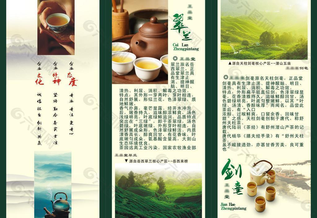 绿茶宣传页图片