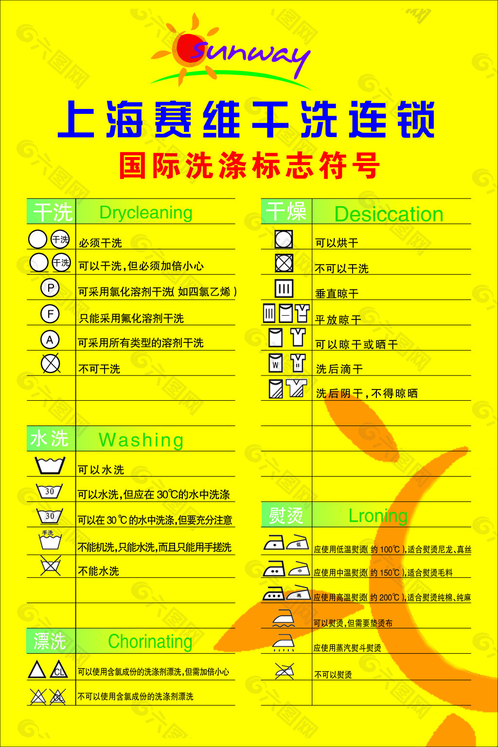 赛维干洗标识