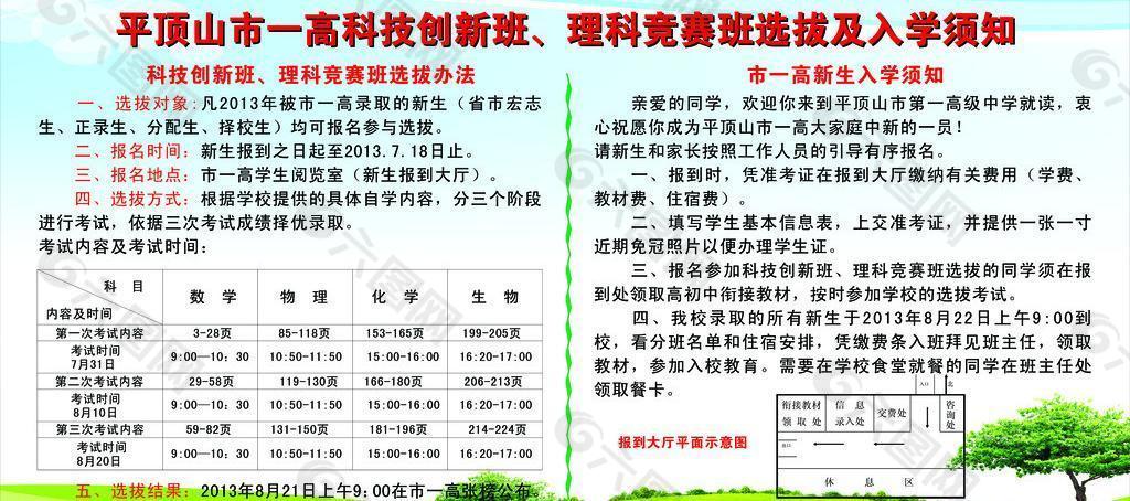 选拔方法及入学须知图片