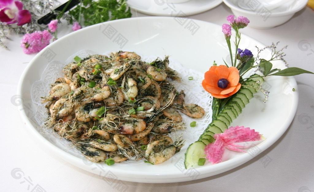 苔菜白虾图片