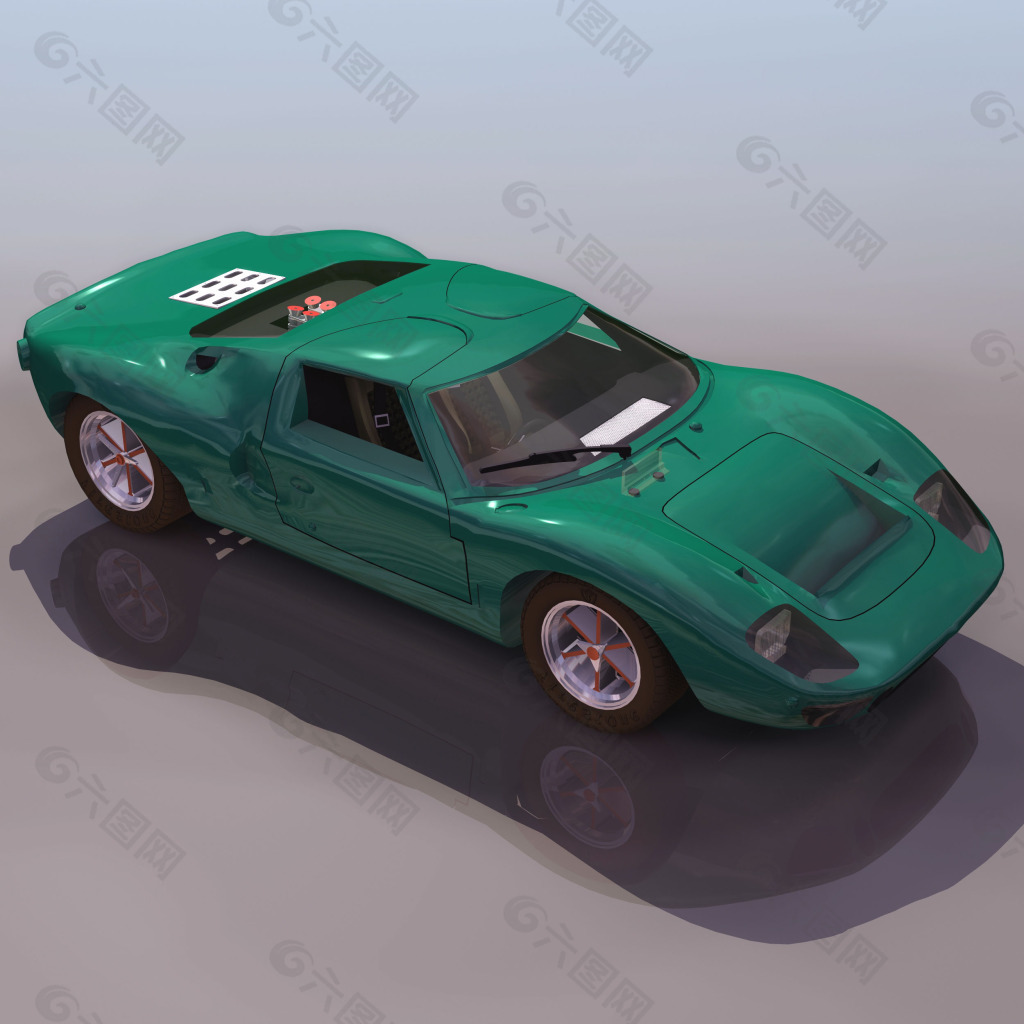 绿色汽车3D模型