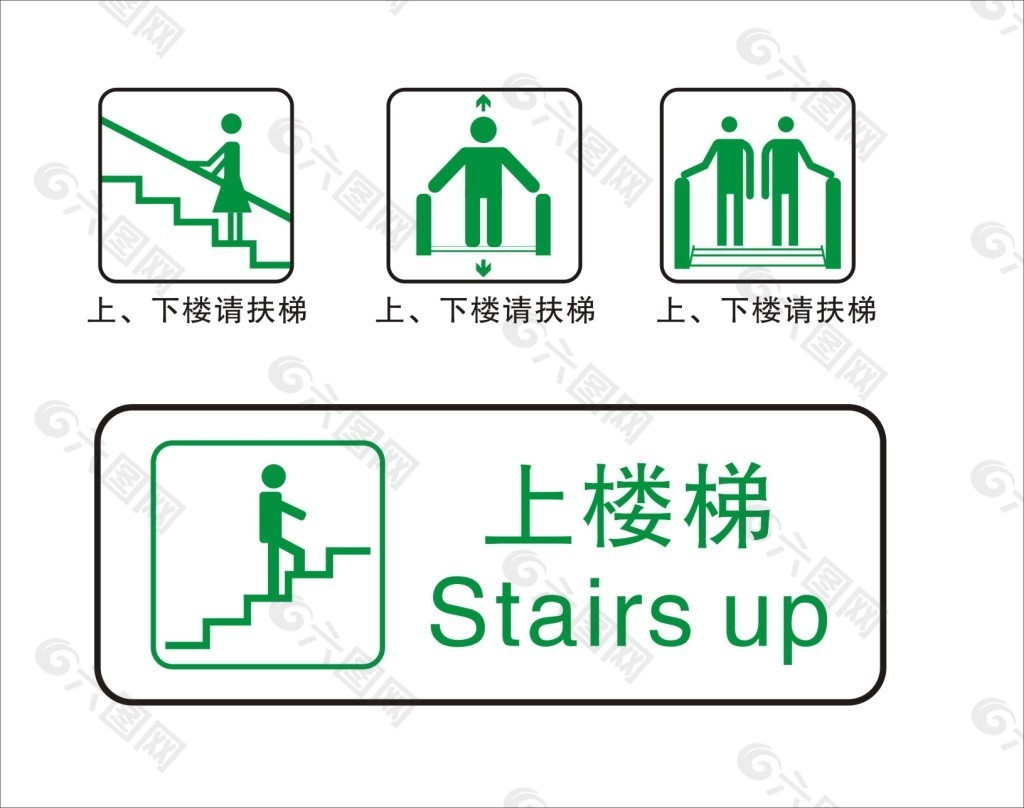 上下楼梯公共标识