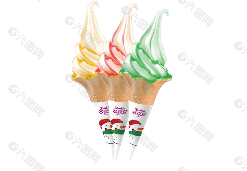 彩虹冰淇淋图片