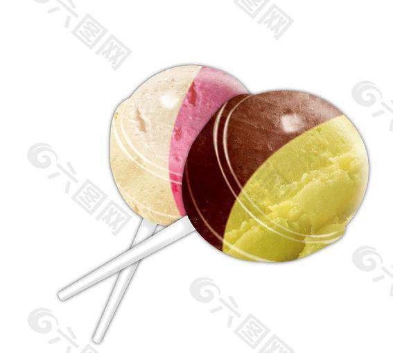 双色冰淇淋棒棒糖图片
