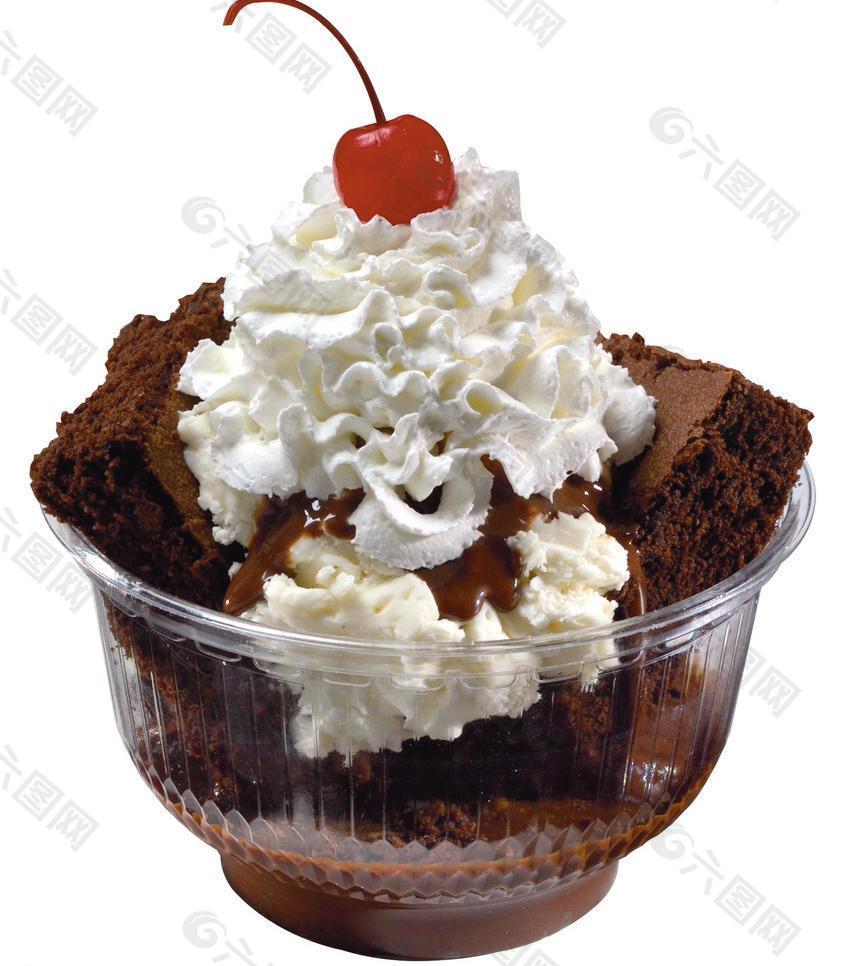 奶油巧克力冰淇淋图片