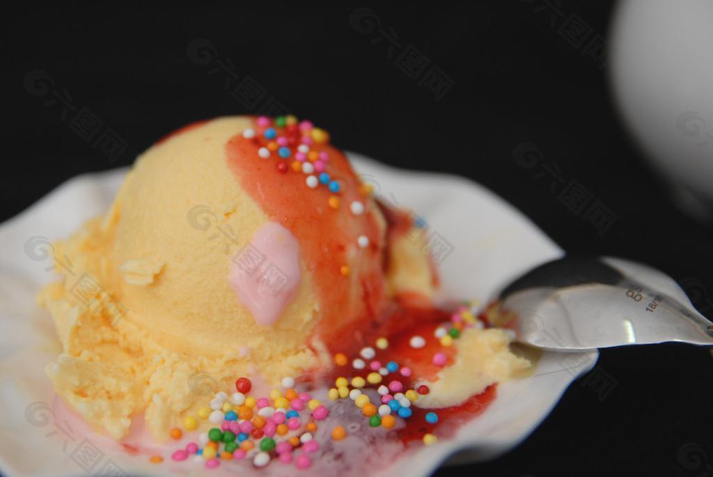 冰淇淋 盘子 高精度图 大图 摄影图图片