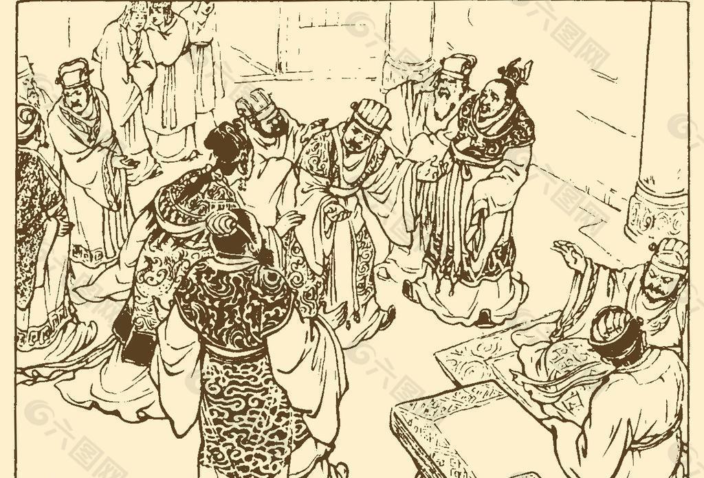 古代故事画库 屈原图片