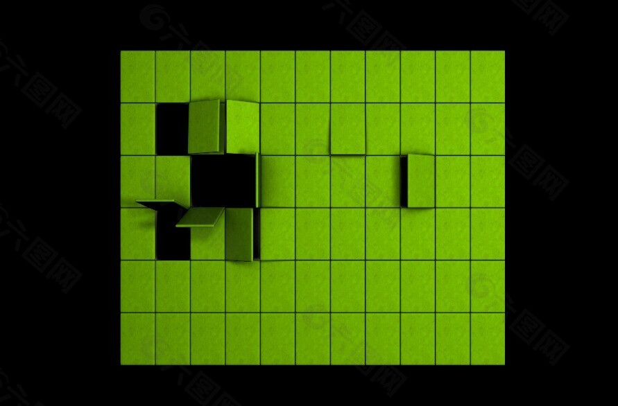 绿色方块背景视频素材素材下载
