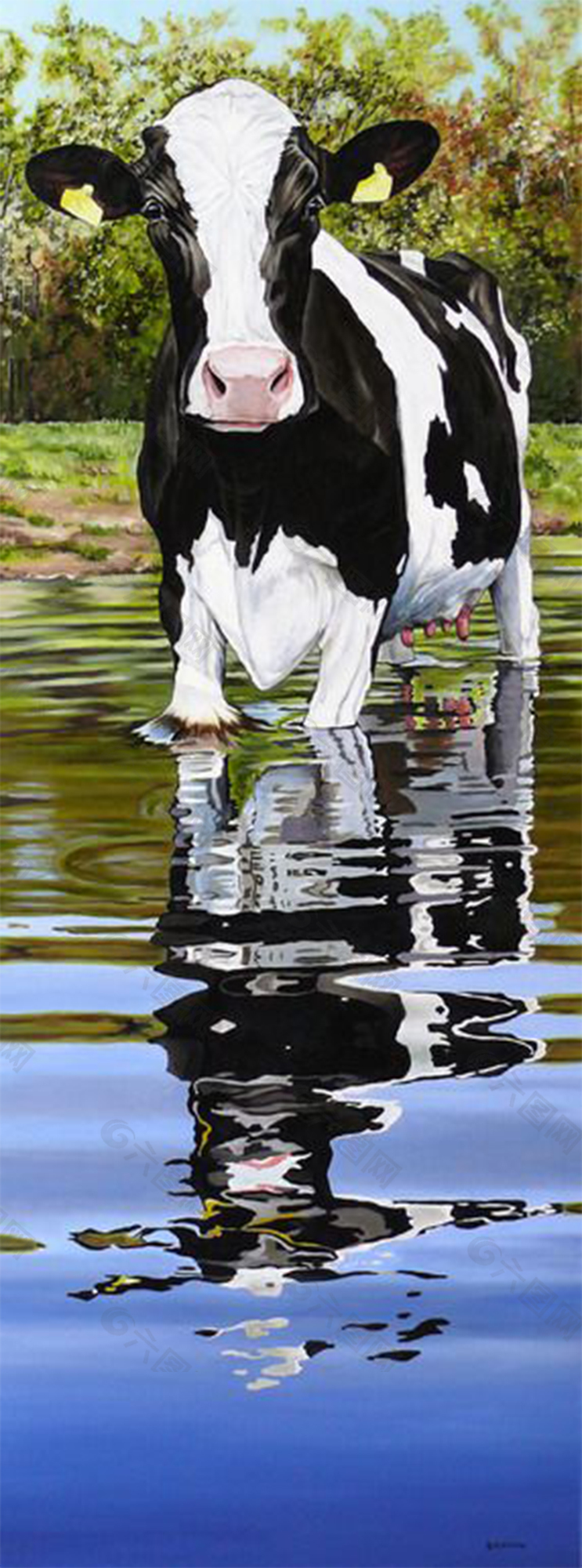 奶牛-油画