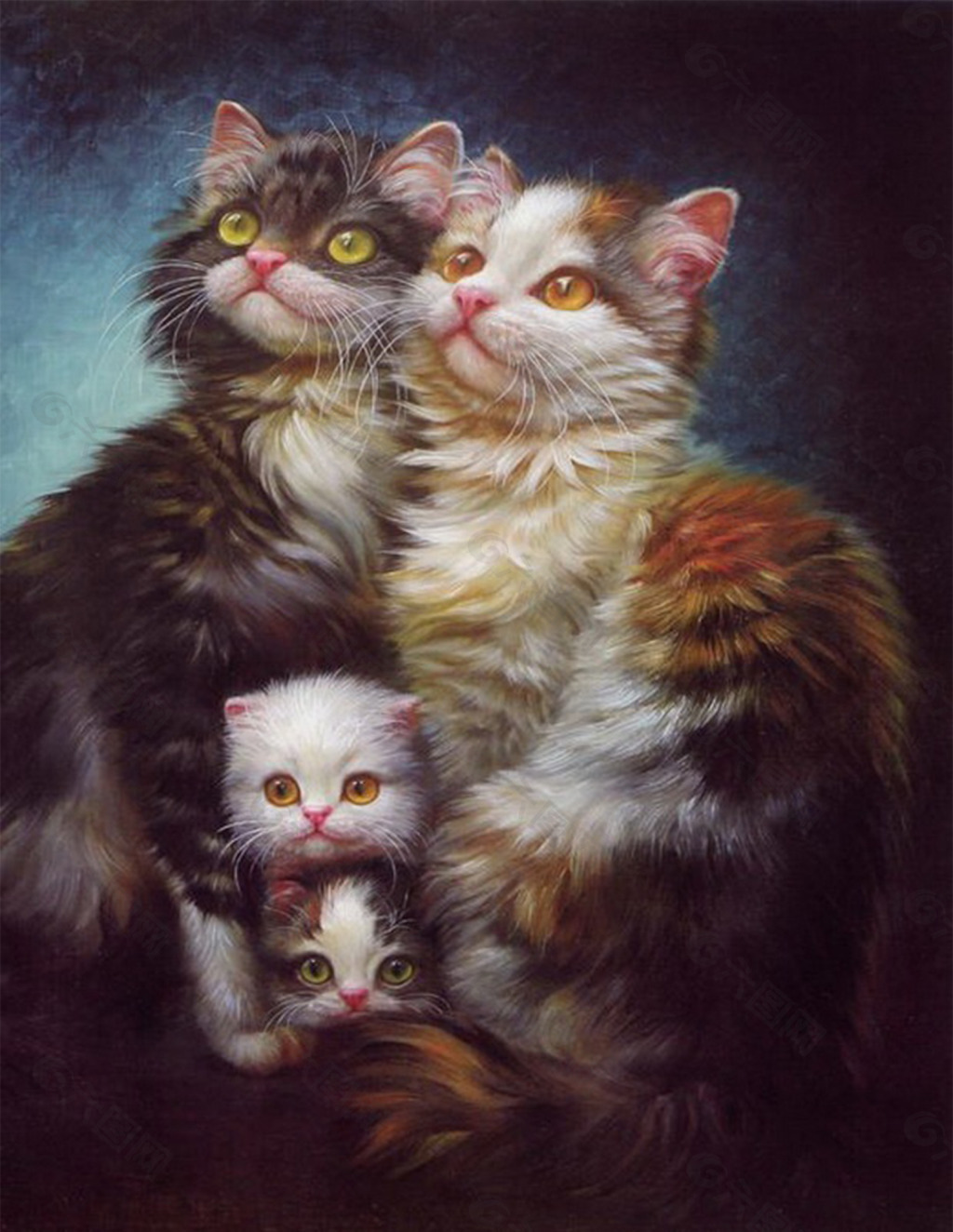 猫咪-油画