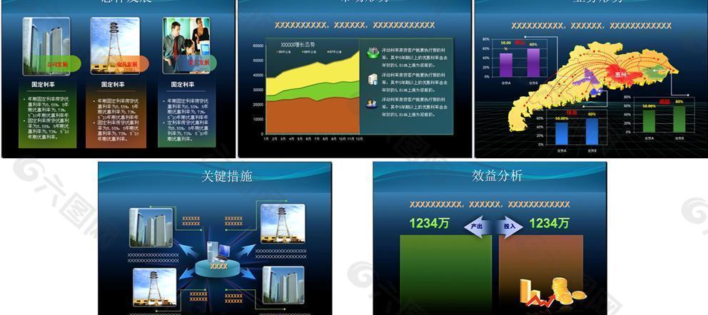 公司年终总结幻灯片模板图片