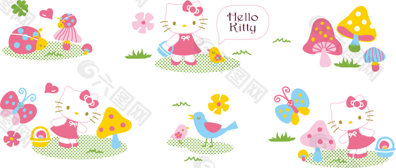 卡通hellokitty插画