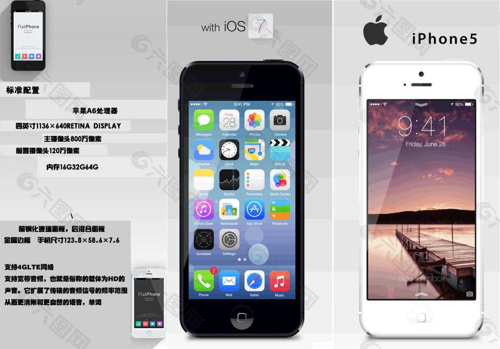 iPhone5手机介绍三折页