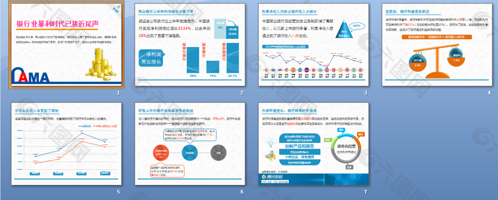 银行金融PPT模板下载