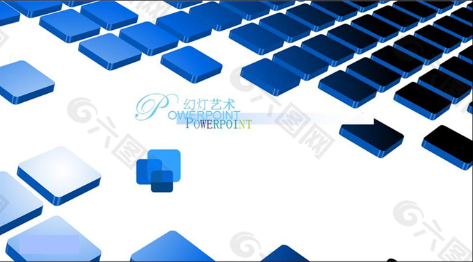 电脑键盘风格企业办公类ppt模板