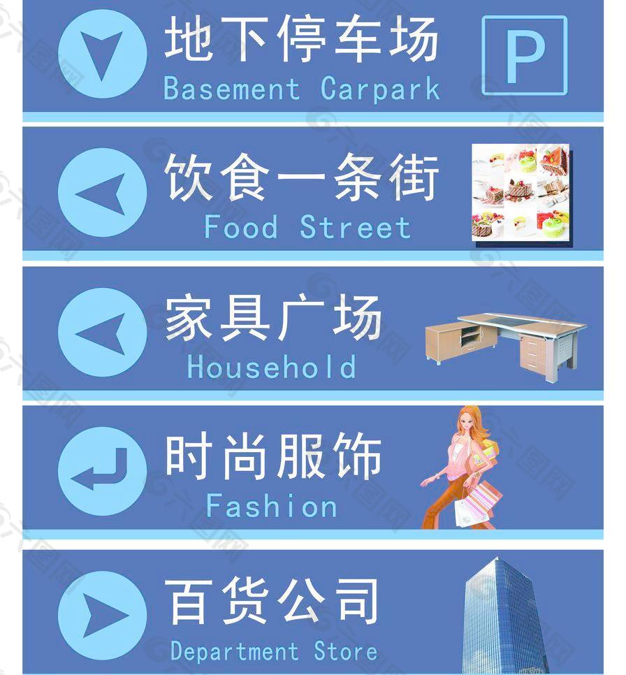 商业街标示牌设计图片