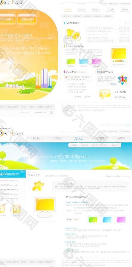 韩国某设计公司网站商业模板图片