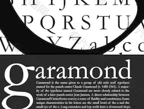 世界100佳英文商业字体 02 garamond图片