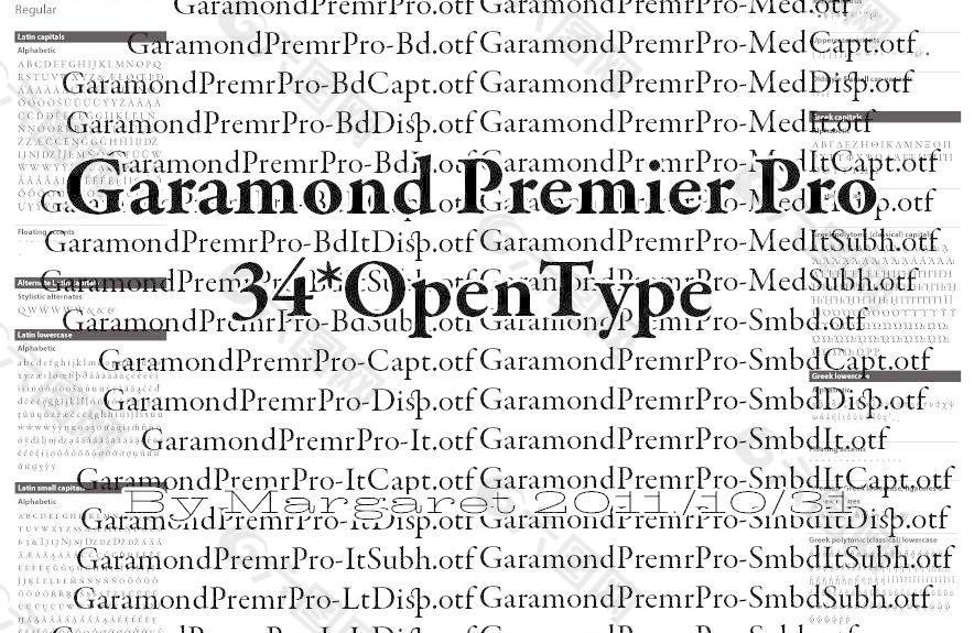 世界最佳英文商业字体之garamond premr pro（34个）图片