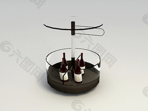 圆形茶几桌子模型