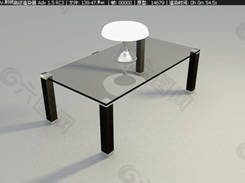 玻璃桌家具模型设计