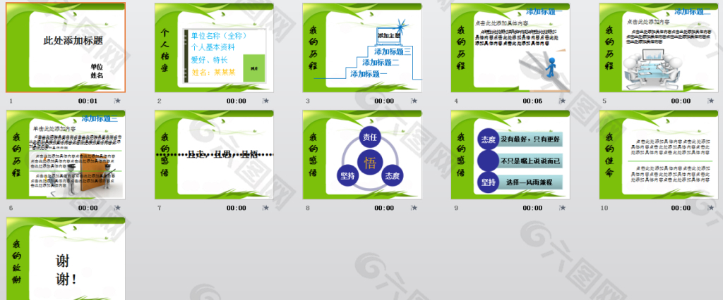 绿色通用ppt模板