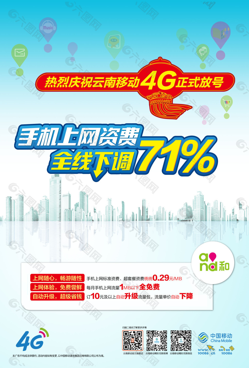 中国移动手机上网资费