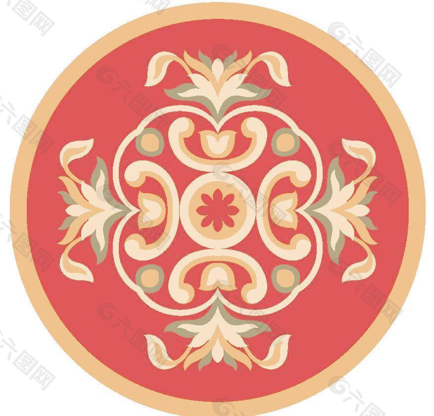 圆形传统地毯图片