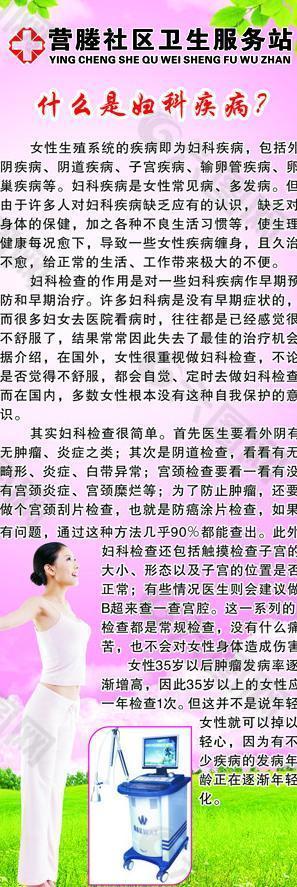 医院x展架 什么是妇科疾病图片