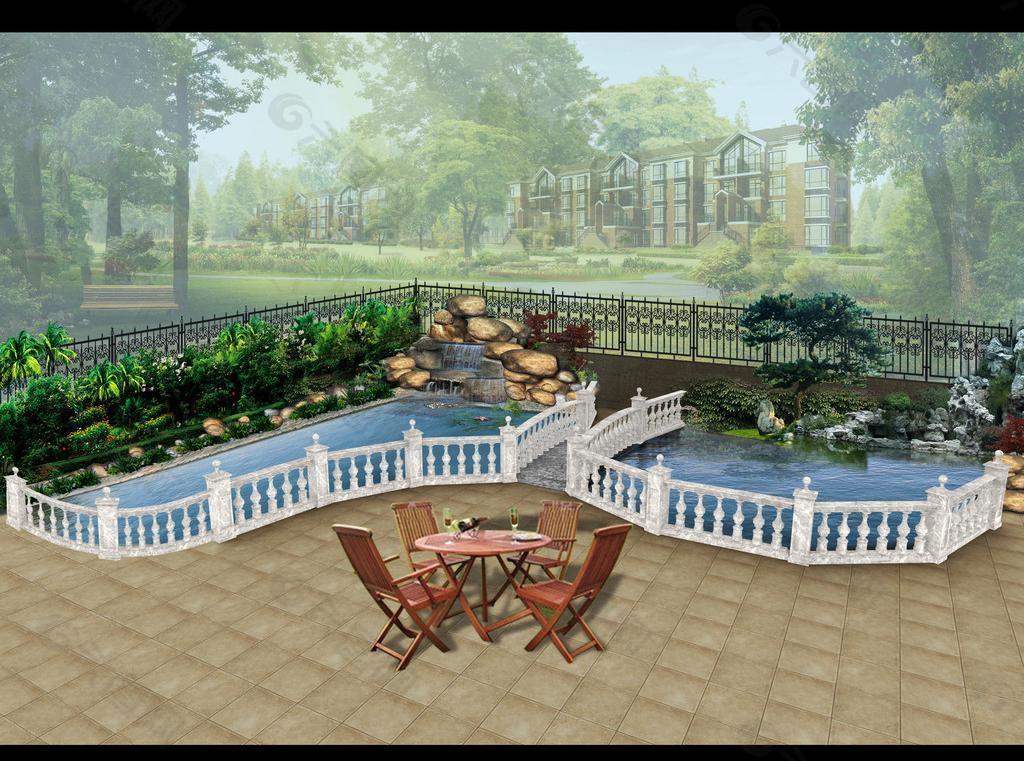 别墅花园园林设计图片